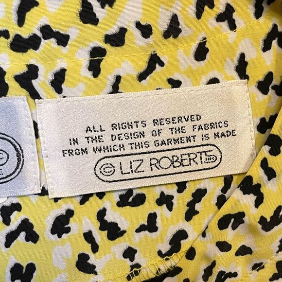 5 for $25🔥 Size 14 Vintage Yellow Cheetah Print Maxi Dress & Belt - Picture 6 of 10